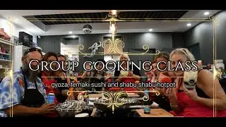 Japanese cooking class with a group