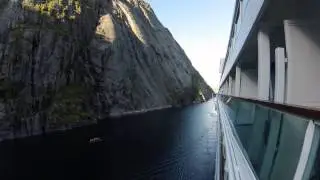 Seabourn Quest in Trollfjord, Nordland, Norway.