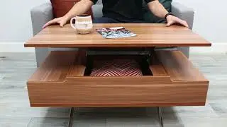 Agness Lift-Top Rectangular Coffee Table with Hidden-Storage