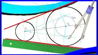 Rectas tangentes exteriores a dos circunferencias