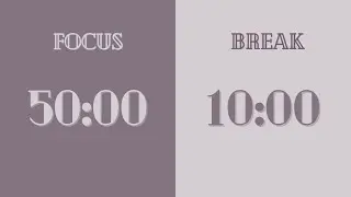 📚 50/10  POMODORO TIMER AESTHETIC✨ | NO MUSIC | 1 Hour | Study With Me | Focus | ADHD ✧˖°.