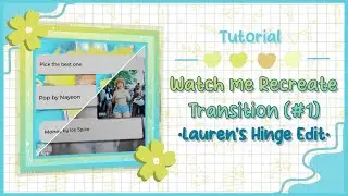 Lauren's Hinge Edit | Watch me recreate transition (#1) | Alight Motion