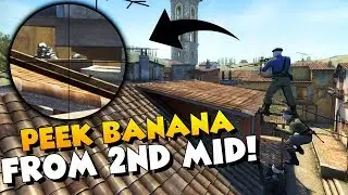 CS:GO - HOW TO PEEK BANANA FROM SECOND MID - Crazy Inferno Boost!