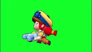 NEW JESSIE RUNNING ANIMATION GREEN SCREEN BRAWL STARS