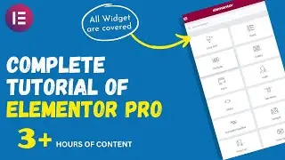 Complete Tutorial of ELEMENTOR PRO | All widget are covered #elementortutorial #elementorpro