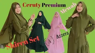 Azzera Gamis Syar'i set Khimar ped / Gamis Syari Ceruti Premium