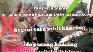 masih penasaran pasang kancing pake mesin jahit hitam #vermak #diysewingtips #jahitKeliling
