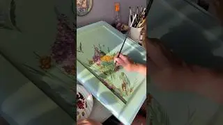 РОСПИСЬ БУФЕТА 60-ых #перекраскамебели #редизайнмебели #творчество #дизайнинтерьера #diy #мебель