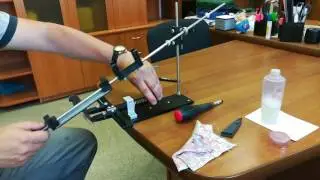 Точилка АСТ-2У. Часть 5. Заточка кухонного ножа Tupperware