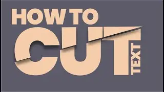 Illustrator Beginner Tutorial: Cut, Sliced Text Effect - Learn Illustrator in 30 Second