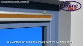 Plissee Montageanleitung Klemmträger, Plissees Montage auf dem Fensterrahmen, www.Homeflair.info