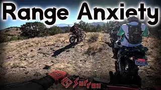 3 Gas bikes and a Surron electric bike head out on a trail.  1 Comes back on a tow strap.  #surron
