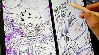 Inking Manga Page CLIP STUDIO PAINT: Ipad Pro Pro | Anime Manga Sketch