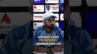Saud Shakeel cleared the controversy surrounding Muhammad Rizwan’s 200. #PAKvBAN #shorts