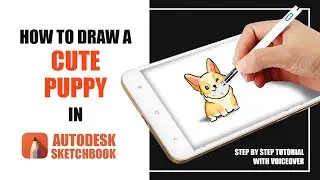 How to Draw a Puppy Dog 🦴  | in sketchbook | #drawsocutedogs #howtodraw #drawsocute @XPPen