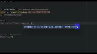 Android Studio | Unexpected tokens use ';' to separate expressions on the same line