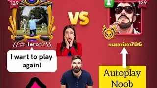 Hero rematch autoplay|| Only Action🔪🔥||100k Match||autoplay revenge #viral #carrompool #video #share