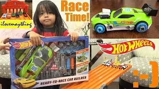Kids' TOY CARS! Building Customized HOT WHEELS Car. Hot Wheels DRAG RACING Playtime
