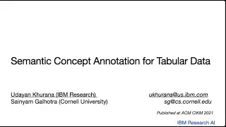Semantic Concept Annotation for Tabular Data