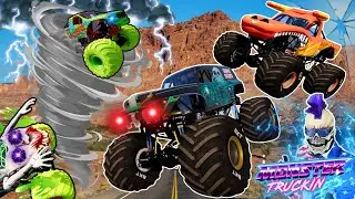 Monster Jam INSANE Racing, Freestyle and High Speed Jumps #84 | BeamNG Drive | Grave Digger