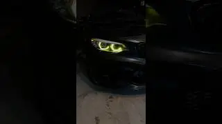 Installing custom DRL yellow headlights on the BMW M2 