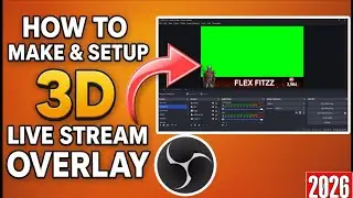 How to Make & Setup 3D Live Stream Overlay in OBS Studio (2025) | Add Sub Count – Full Tutorial