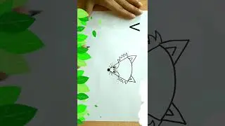 drawing fox 🦊 using letter V #easydrawing @rashiaggrawal