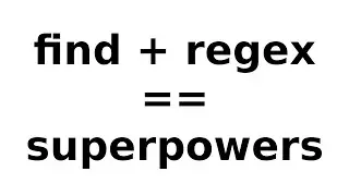 How to use regex with the find command
