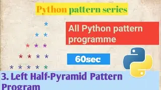 Python pattern programs | Star printing programs in Hindi | python full course | Python Star pattern