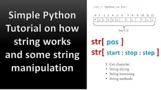Simple Python Tutorial on how string works and some manipulation 