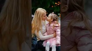 A touching kiss of mom and daughter from Ukraine❤️❤️❤️