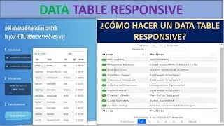Data Table responsive | ¿Como hacer un Data Table responsive? | Data Table