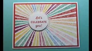 Make a rainbow coloured card using Rays of Light stamp set from Stampin' Up! With Jemini Crafts
