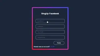 How to Create Signup and Register Facebook page in Html and CSS Web Tutorial Tamil #html#css#youtube