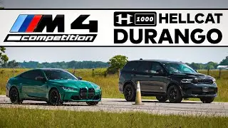 BMW M4 Competition xDrive vs H1000 Hellcat Durango // DRAG RACE