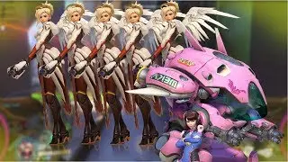 5 Mercys Heal 1 Dva 😜 | Overwatch | BladesLP |