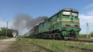 3ТЭ10М-1246А/0152Б [CFM] Freight train | Грузовой поезд