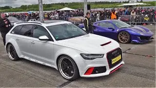 Audi RS6 vs Ferrari 488 Pista - Drag Race