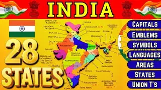 INDIA LATEST MAP 2024 🇮🇳 | States and Union Territories of India 2024 | #india