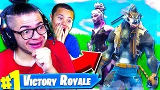 OMG *NEW* TIER 100 DIRE SKIN IS UNSTOPPABLE IN FORTNITE BATTLE ROYALE! 10 YEAR OLD BROTHER! SEASON 6