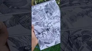 drawing Manga panels untill I get famous ✨ day 14❤️ #art #mangapanels #aot #shorts#attackontitan