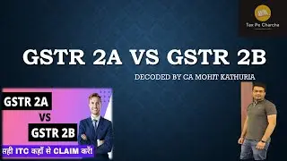 GSTR 2A Vs GSTR-2B | Decoded by CA Mohit Kathuria | Tax Planning