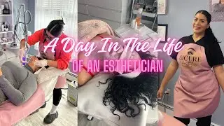 A DAY IN THE LIFE OF A ESTHETICIAN|Solo esthetician, waxing, laser, facials