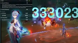 Ganyu Aqua Simulacra (cocogoat mineral) crown c0 r1 damage showcase