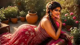 [4K] AI Goddess Lookbook -- Indian Goddess Lehanga Review