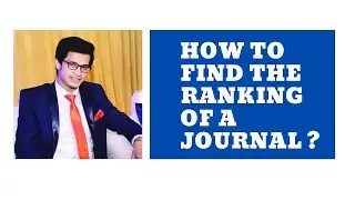 How to find a Journal Ranking in Journal Citation Report (JCR) - Incite