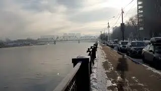 Москва-река замерзает -6С. 01.12.2022