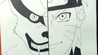 Dibujando a Naruto y kurama
