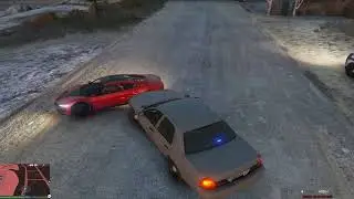 Wild Chase in Los Santos County -- CVPI completely destroyed