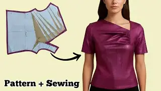 ✅ Draped Neckline Pattern Tutorial | Easy Method, Beautiful Finish